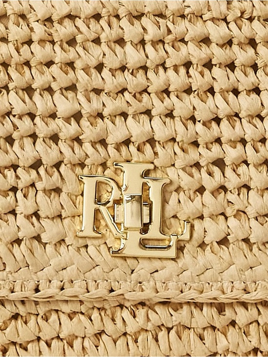 Ralph Lauren Woven Straw Medium Sophee Bag - Picture 4 of 9